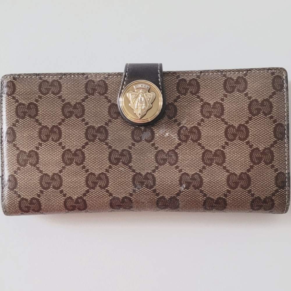 Gucci Coated Canvas Continental Wallet